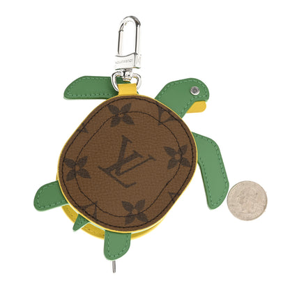 Louis Vuitton Monogram Calfskin LV Turtle Pouch Bag Charm Brown 2 of 3