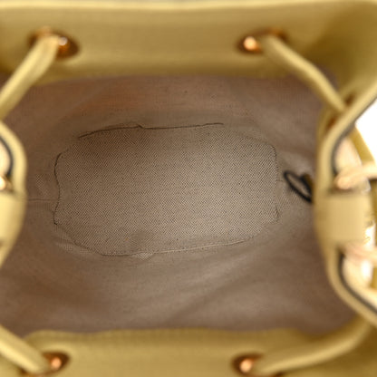 Gucci Monogram Jumbo GG Textured Dollar Calfskin Mini Ophidia Bucket Bag Beige Banana 5 of 9