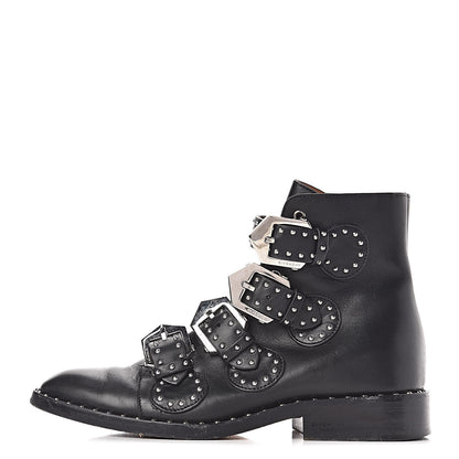 Givenchy Calfskin Studded Prue Buckle Bootie 35 Black 1 of 19