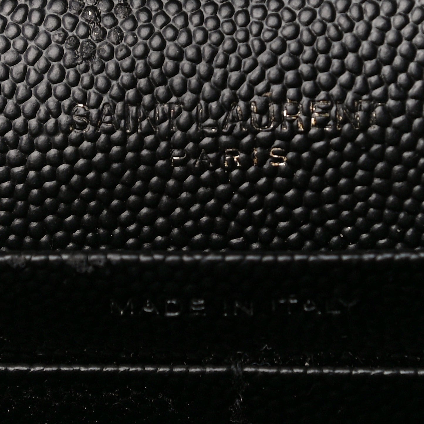 Grain De Poudre Matelasse Chevron Monogram Chain Wallet Black