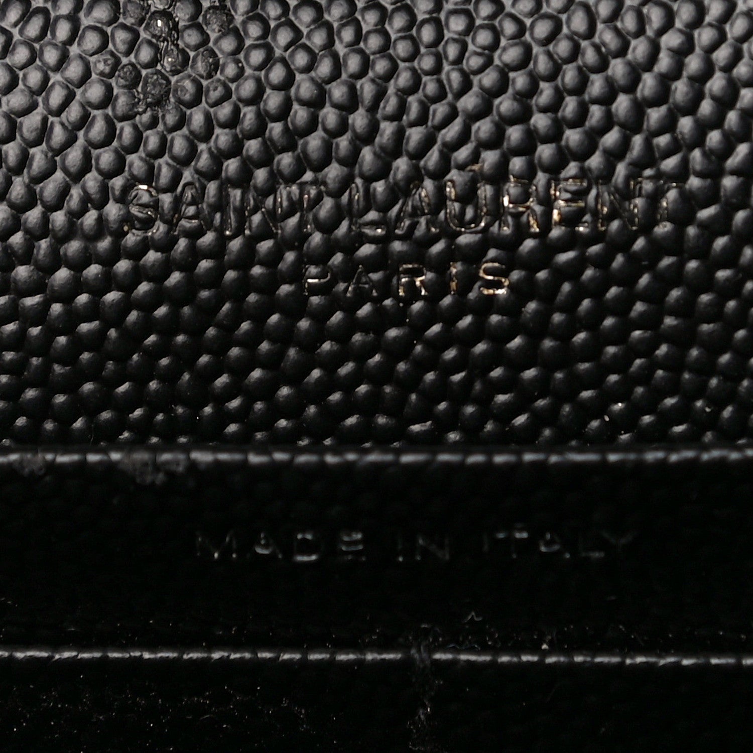 Saint Laurent Grain De Poudre Matelasse Chevron Monogram Chain Wallet Black 9 of 11