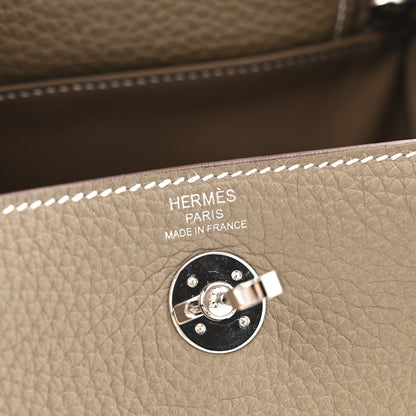 Hermes Taurillon Clemence Mini Lindy 20 Etoupe 6 of 11