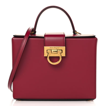 Salvatore Ferragamo Calfskin Trifolio Box Bag Melagrana 1 of 5
