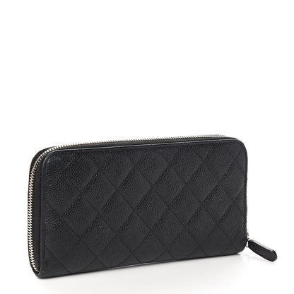 Chanel Caviar Quilted Large Gusset Zip Around Wallet Black 2 of 8