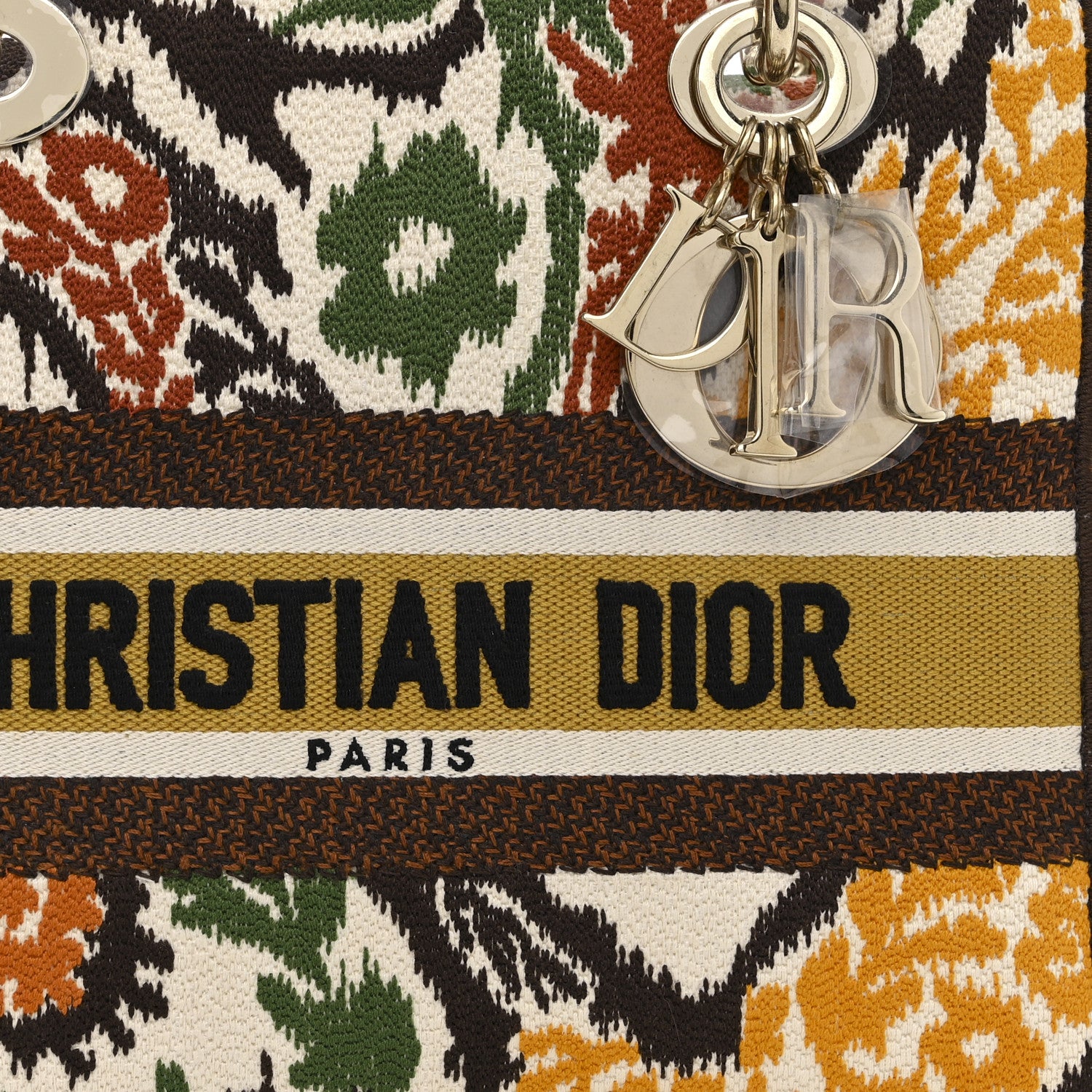 Christian Dior Canvas Embroidered Paisley Medium Lady D-Lite Multicolor 8 of 10