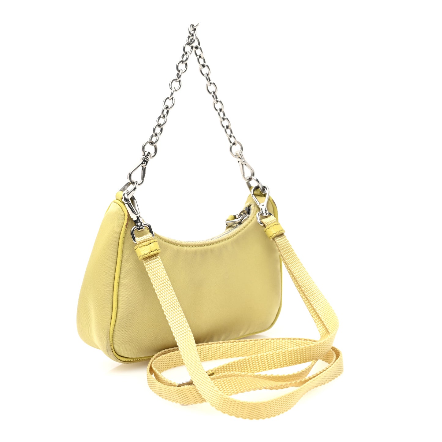 Tessuto Nylon Saffiano Mini Re-Edition 2000 Shoulder Bag Ananas
