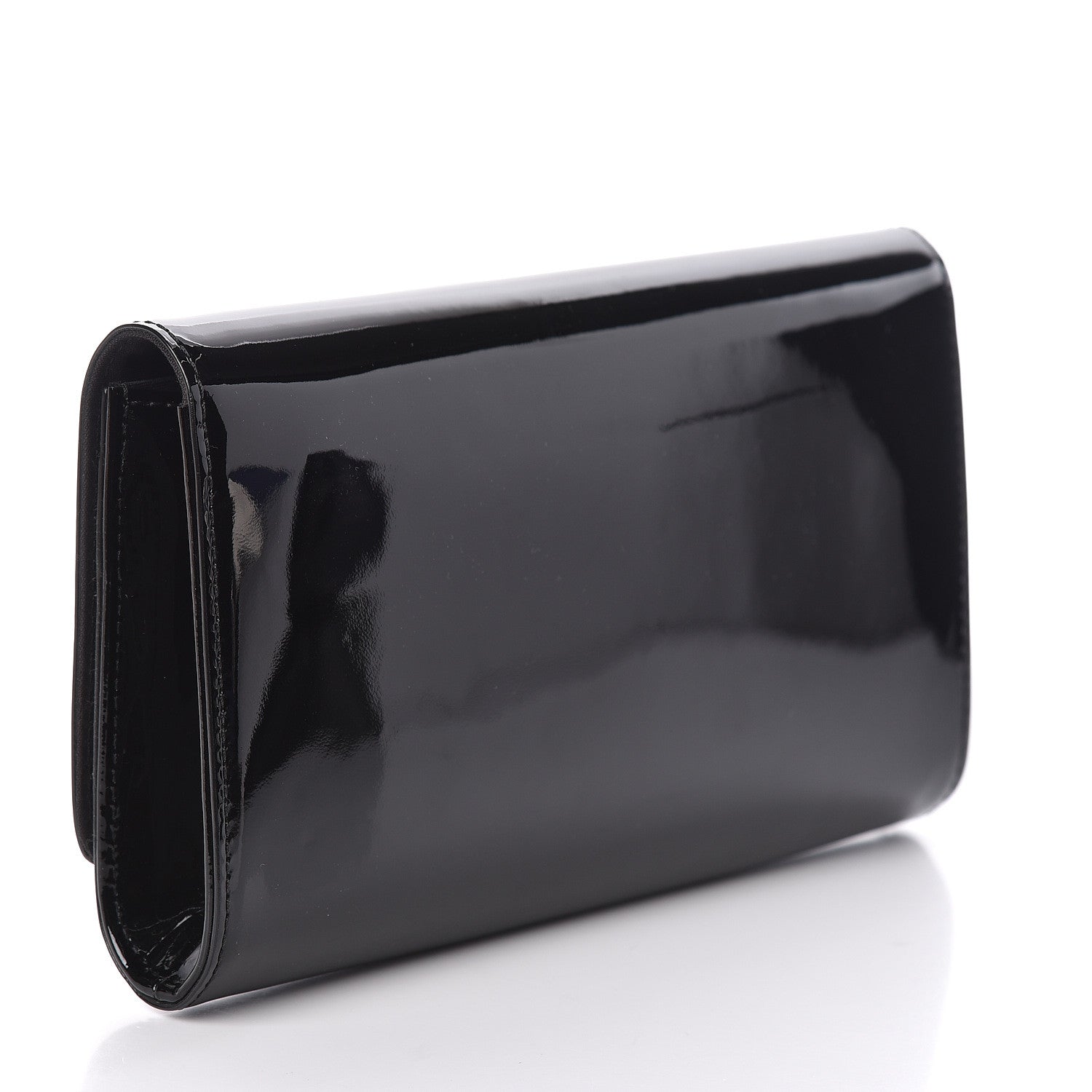 Louis Vuitton Patent Louise Clutch Black 3 of 7