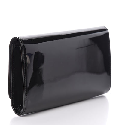 Louis Vuitton Patent Louise Clutch Black 3 of 7