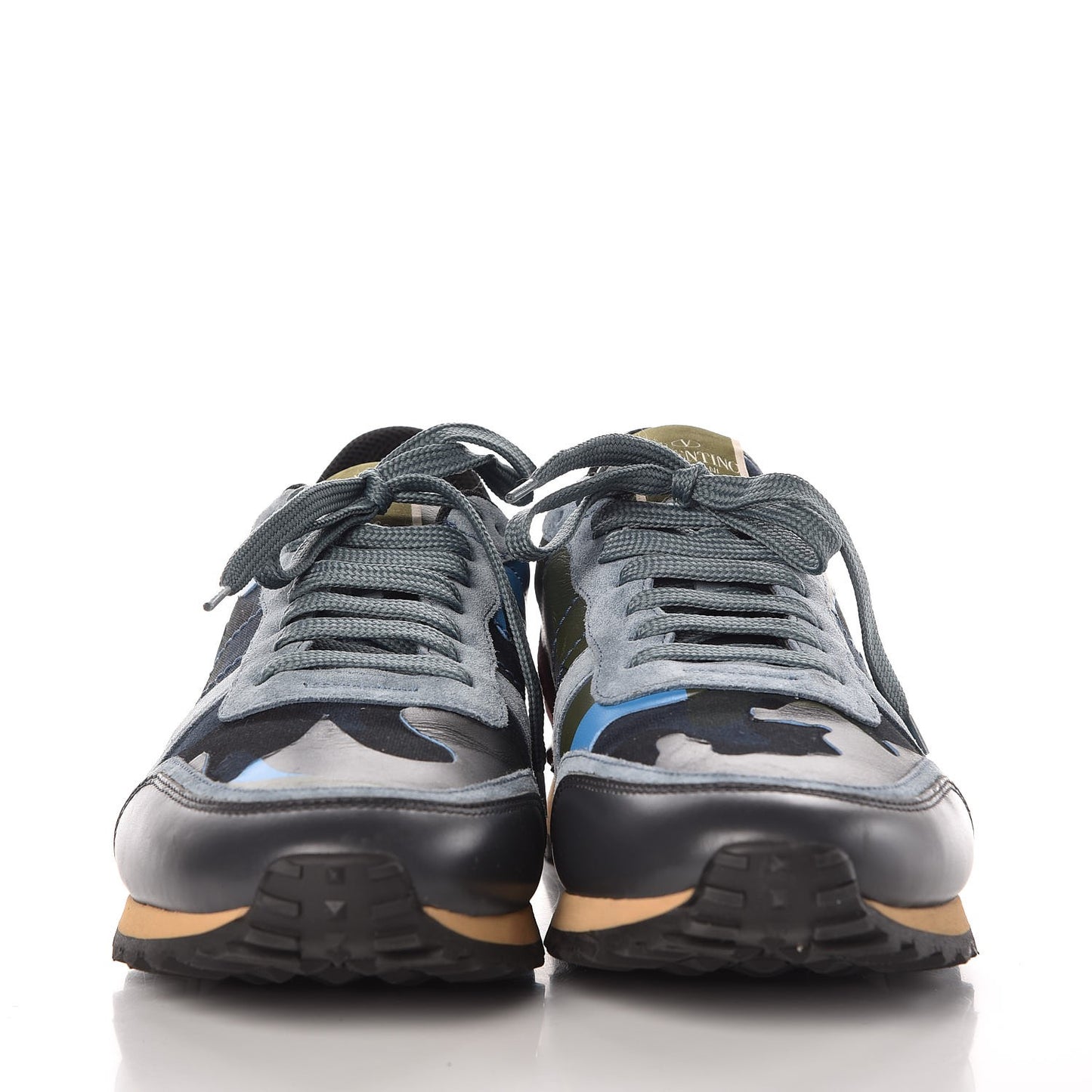 Nappa Suede Camouflage Mens Rockrunner Sneakers 45 Multicolor