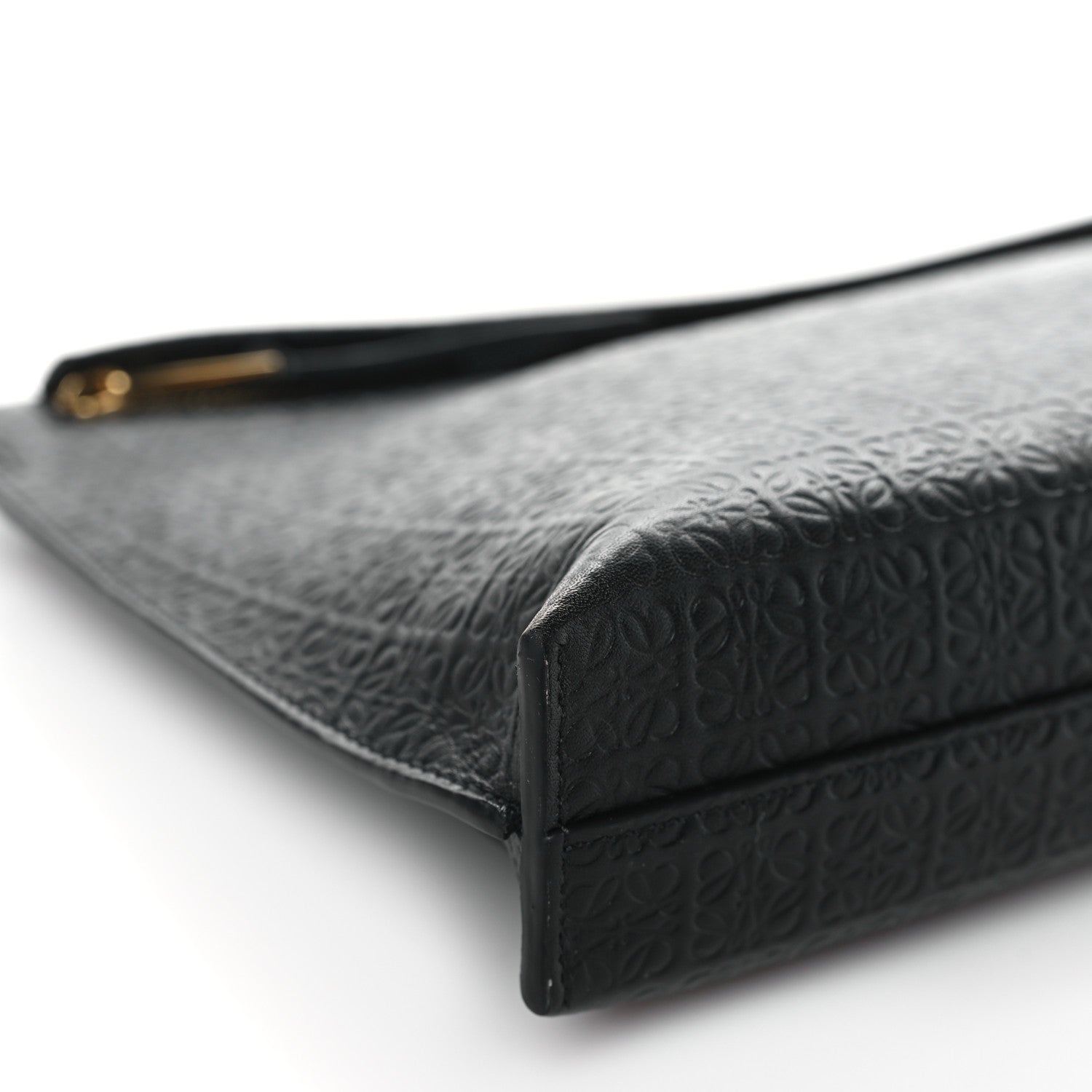 Loewe Calfskin Embossed Repeat T Pouch Black 9 of 10