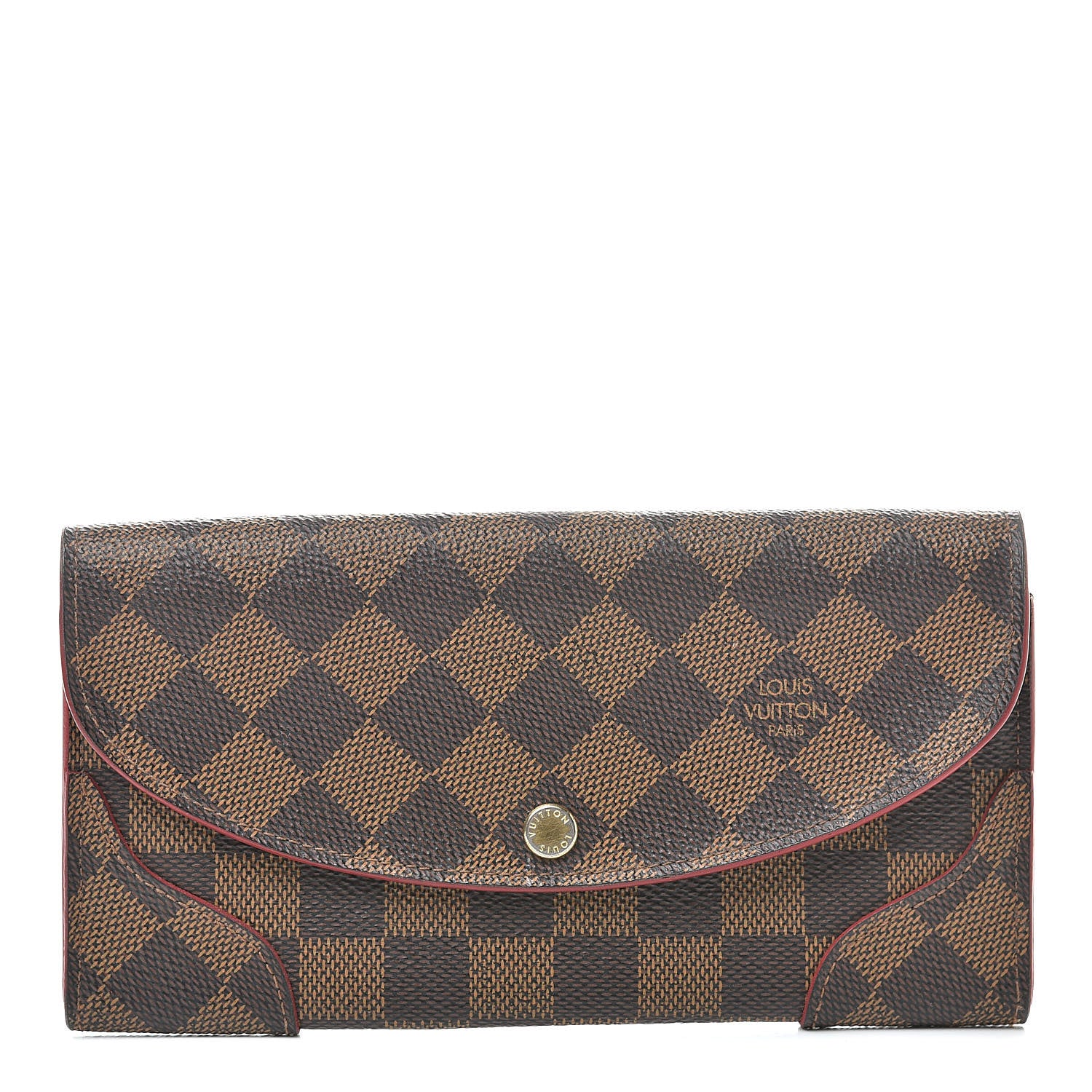 Louis Vuitton Damier Ebene Caissa Wallet Cherry 1 of 8