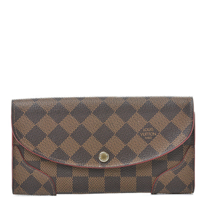 Louis Vuitton Damier Ebene Caissa Wallet Cherry 1 of 8