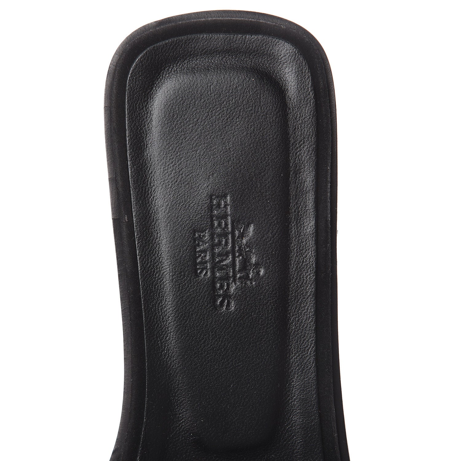 Hermes Suede Goatskin Crystal Powder Oran Sandals 37 Black 6 of 6