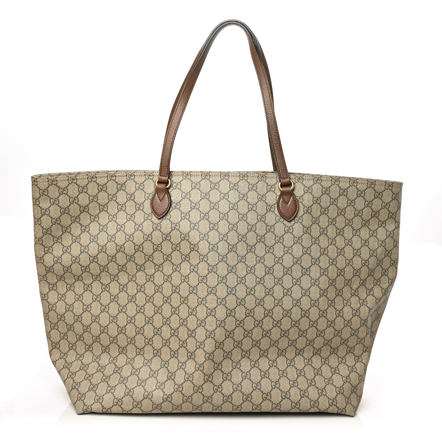 Gucci GG Supreme Monogram Large Ophidia Shopping Tote Brown 1 of 8