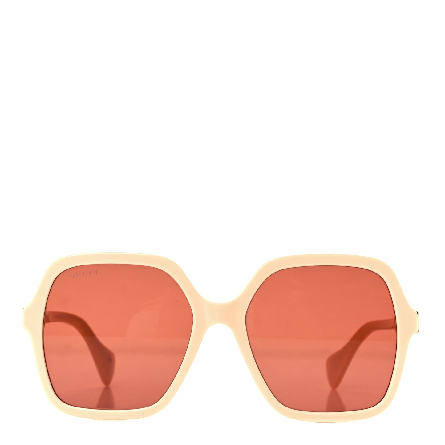 Acetate Oversize Rectangle Frame GG1072SA Sunglasses Shiny Solid Powder Pink Ivory
