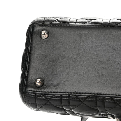 Christian Dior Lambskin Cannage Large Lady Dior Black 13 of 20
