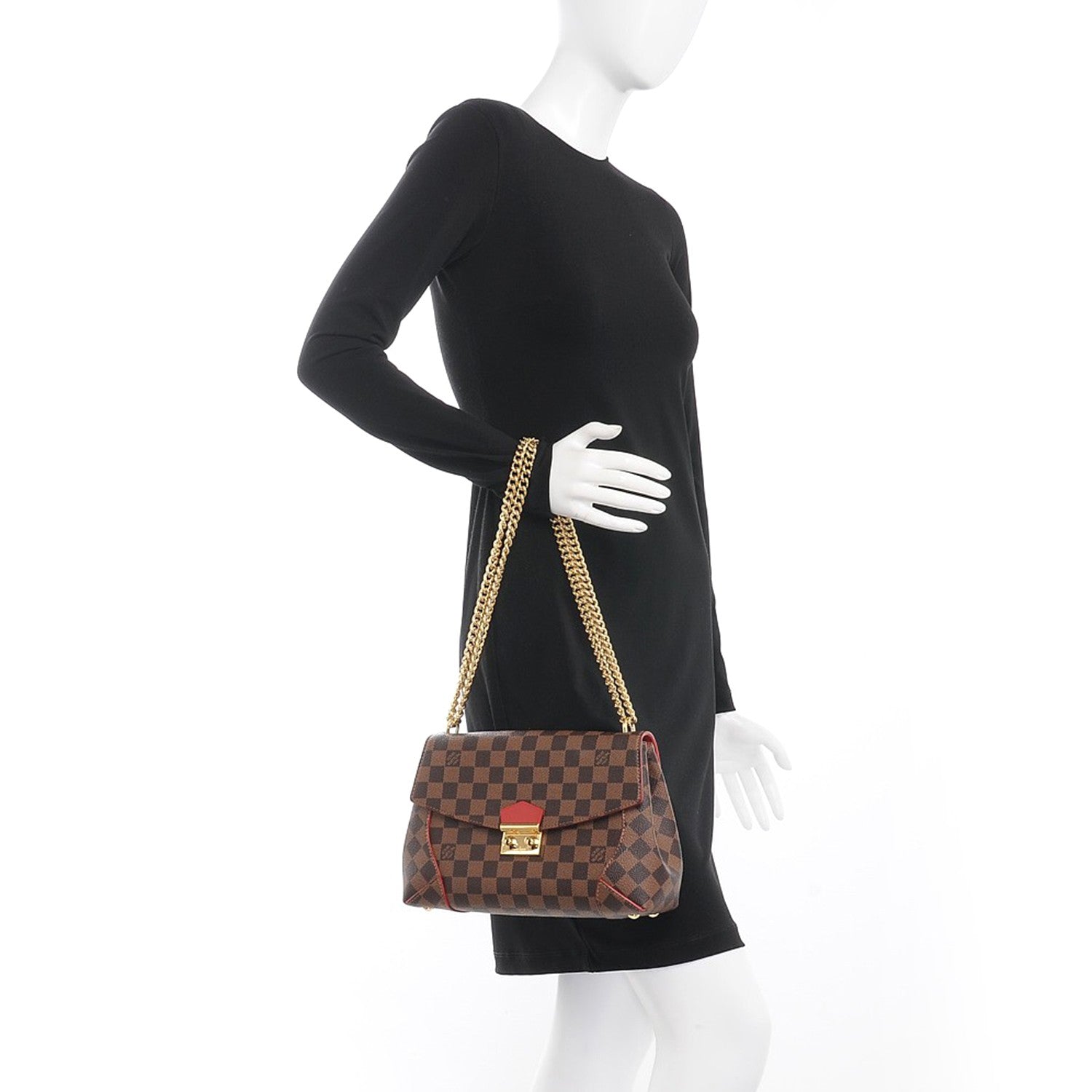 Louis Vuitton Damier Ebene Caissa Clutch Cherry 3 of 8
