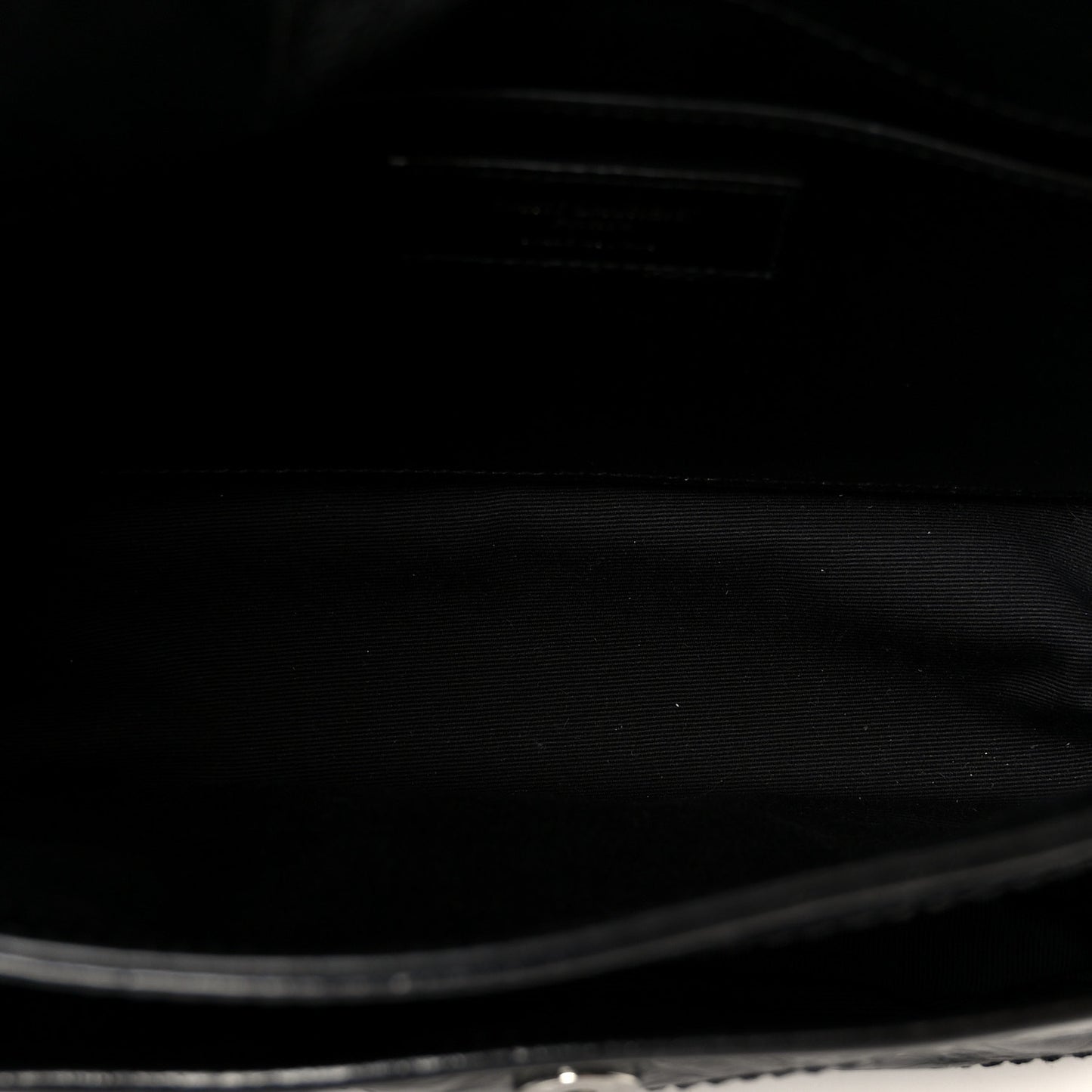 Crinkled Calfskin Matelasse Monogram Baby Niki Chain Satchel Black