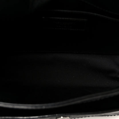 Saint Laurent Crinkled Calfskin Matelasse Monogram Baby Niki Chain Satchel Black 4 of 10
