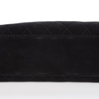 Chanel Suede Diamond Stitched Flap Bag Black 8 of 9