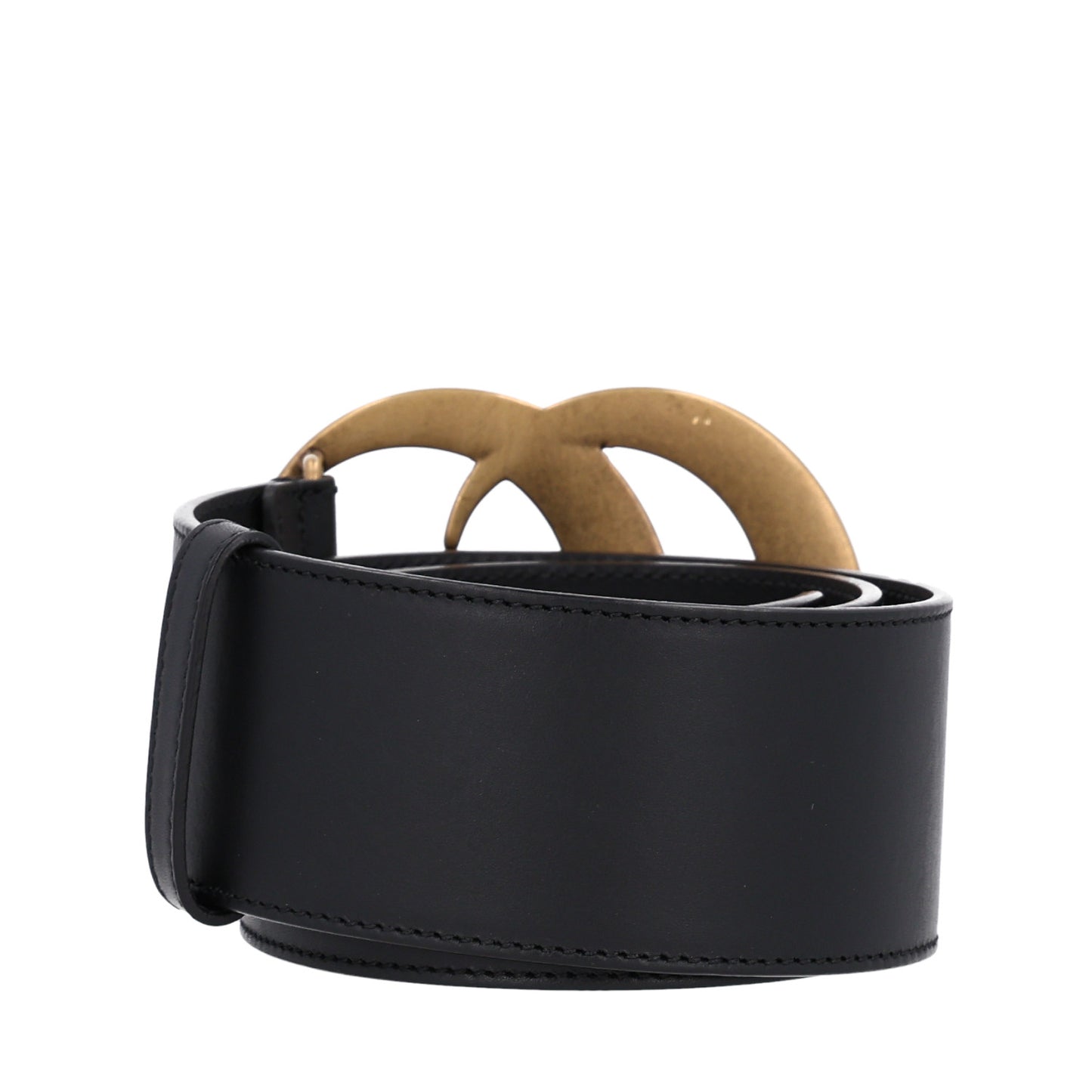 Calfskin Crystal Double G 55mm Belt 80 32 Black
