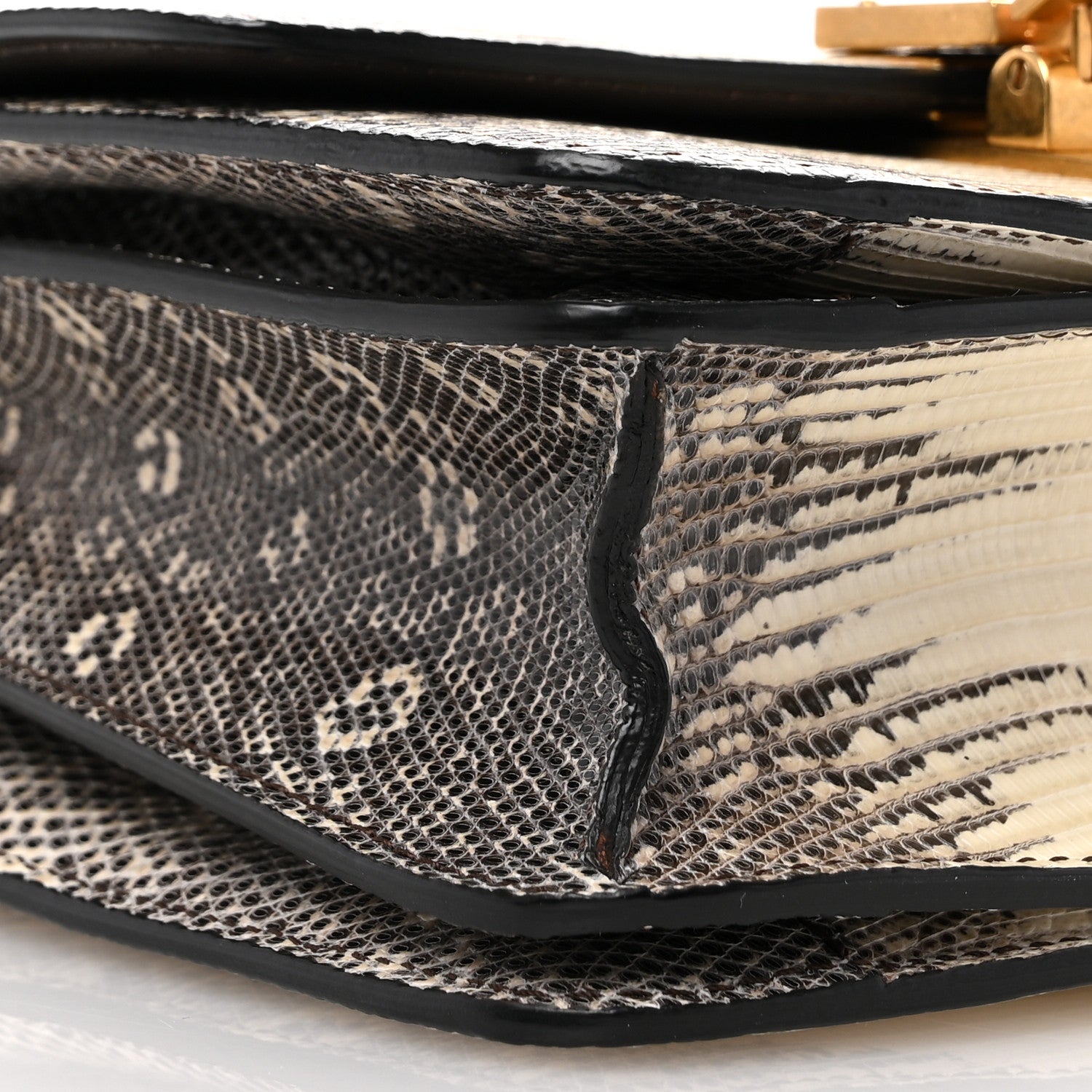 Celine Lizard Small Classic Box Flap Bag Natural 9 of 12