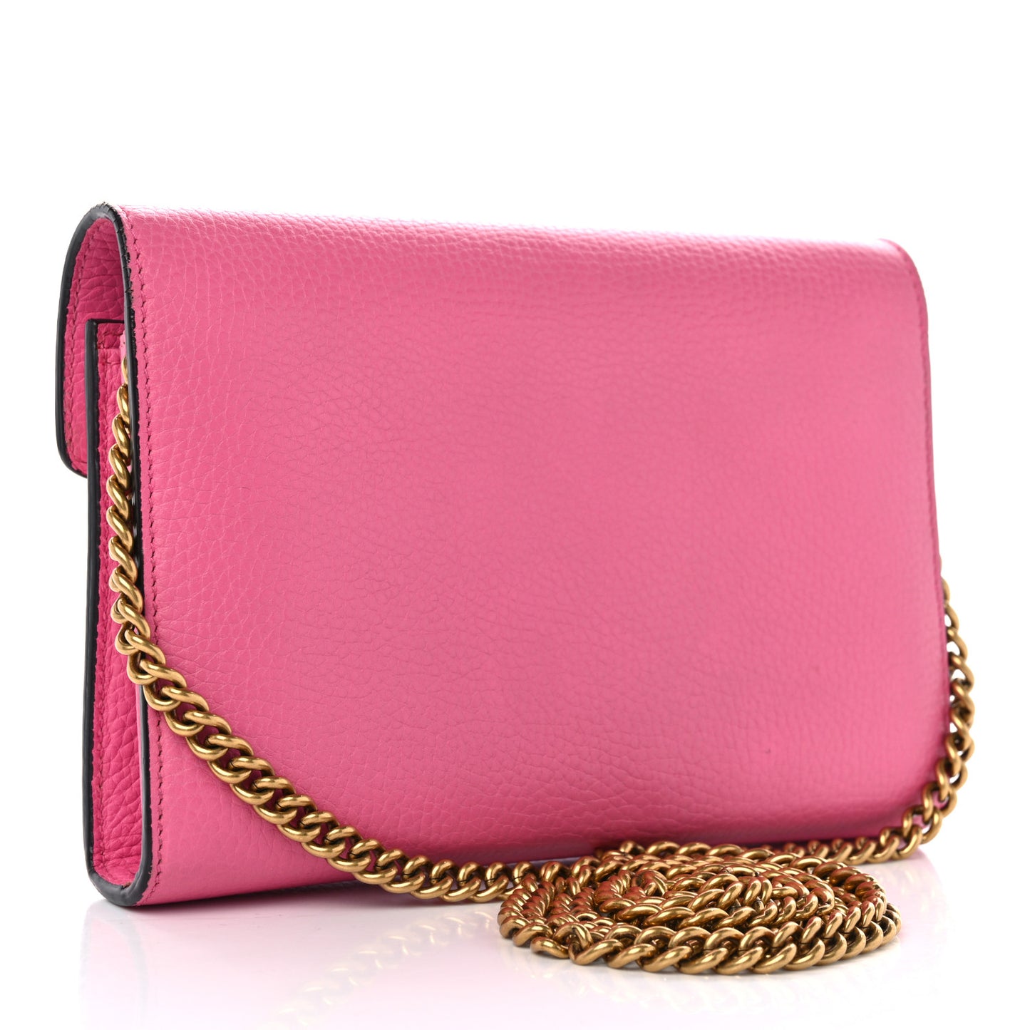 Cellarius Calfskin GG Marmont Chain Wallet Pink Tropical Flower