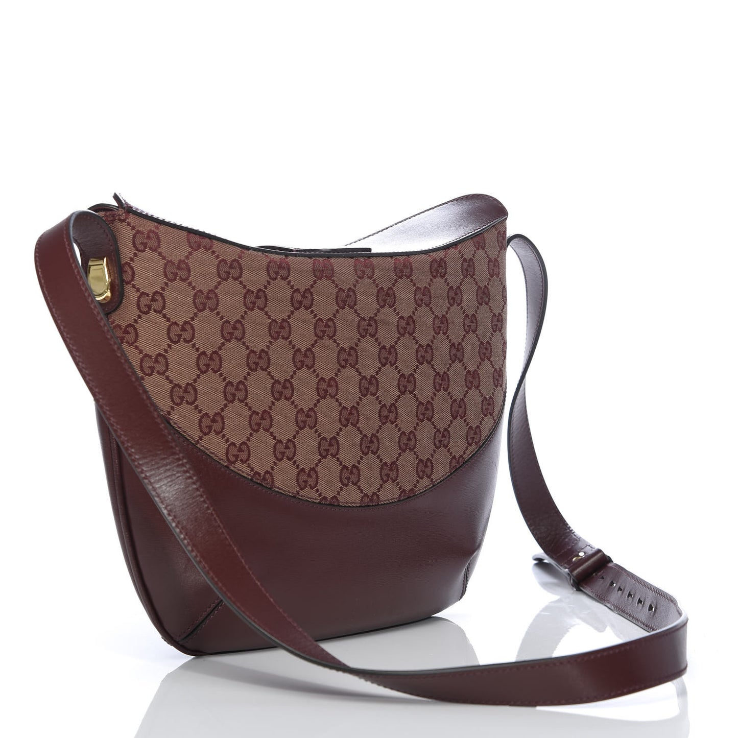 GG Monogram Calfskin Medium Arli Shoulder Bag Sahara Rubino Chardonnay