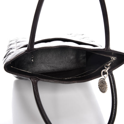 Chanel Caviar Quilted Medallion Tote Dark Brown 5 of 14