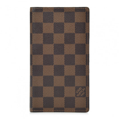 Louis Vuitton Damier Ebene Checkbook Cover Wallet 1 of 6