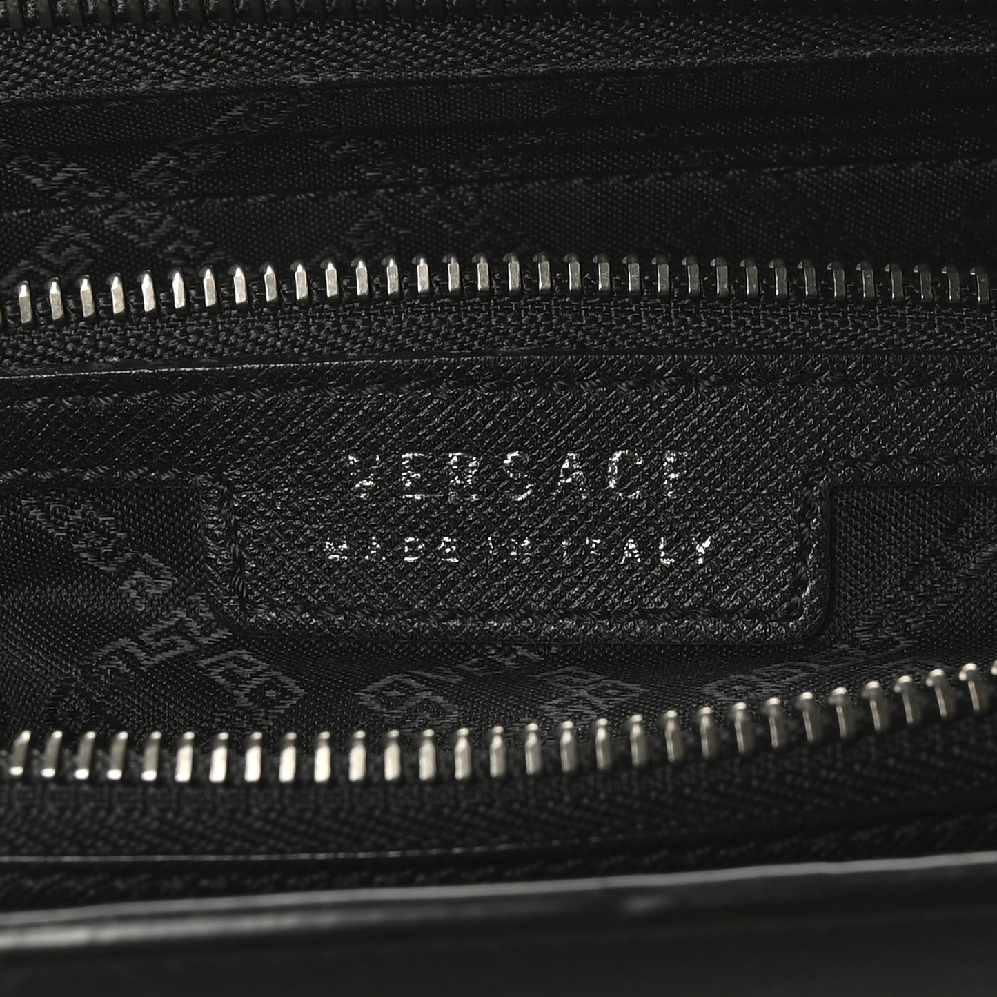 Saffiano Medusa Top Handle Briefcase Black