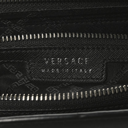 Versace Saffiano Medusa Top Handle Briefcase Black 6 of 9