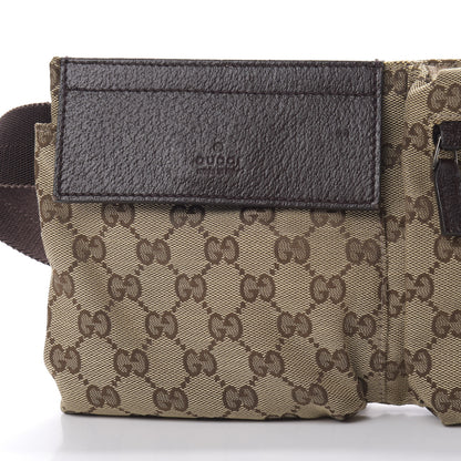 Gucci GG Monogram Double Pocket Belt Bag Dark Brown 8 of 10