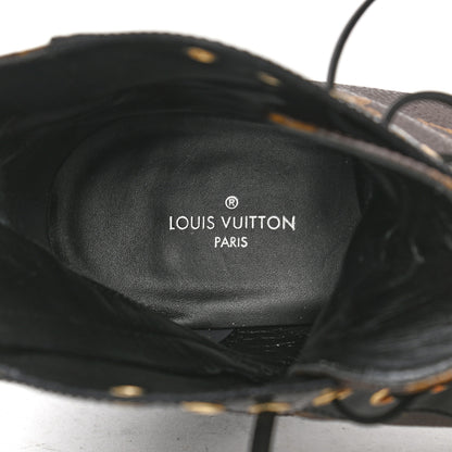 Louis Vuitton Patent Calfskin Monogram Star Trail Ankle Boots 38 Black 7 of 10