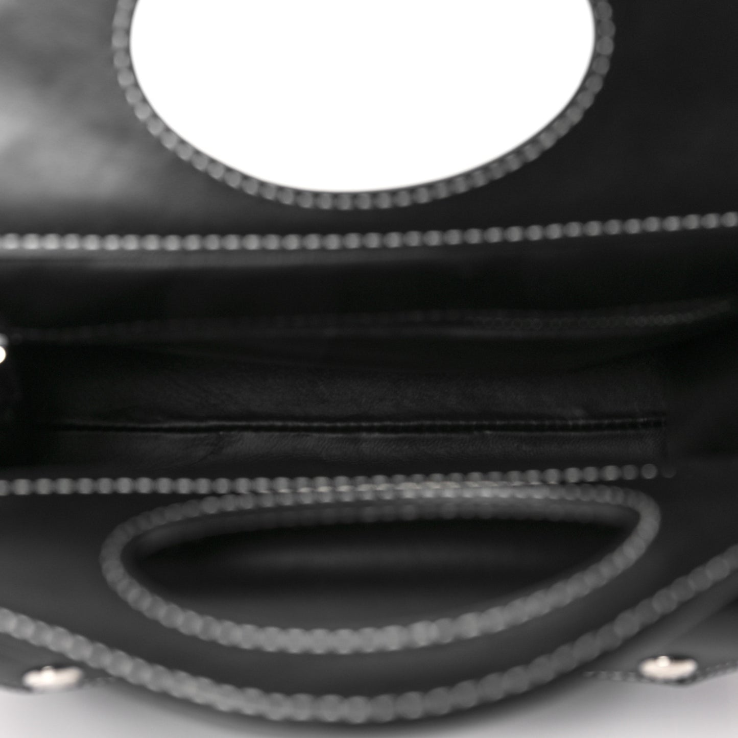 Smooth Calfskin Topstitched Mini Pocket Bag Black