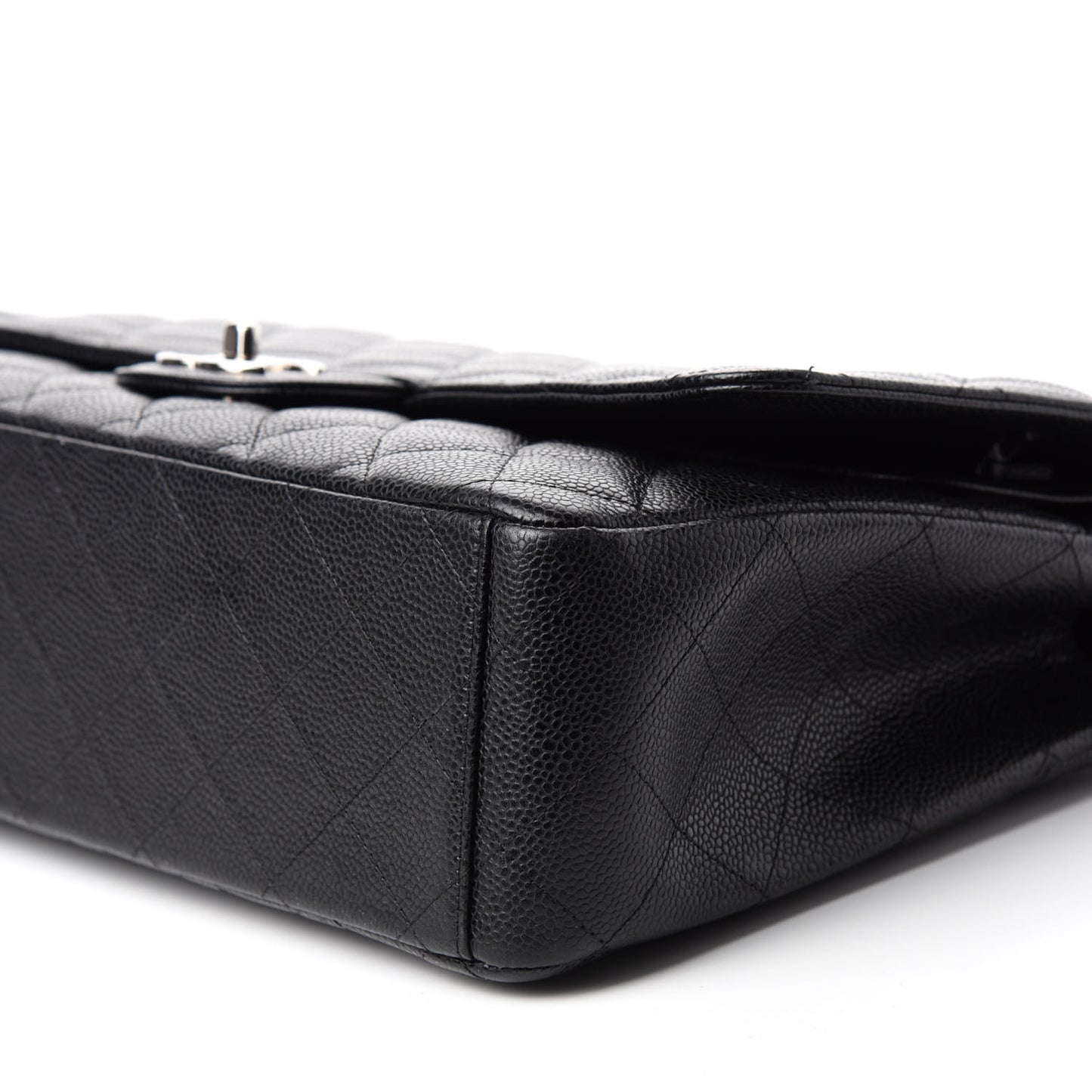 Caviar Quilted Maxi Double Flap Black