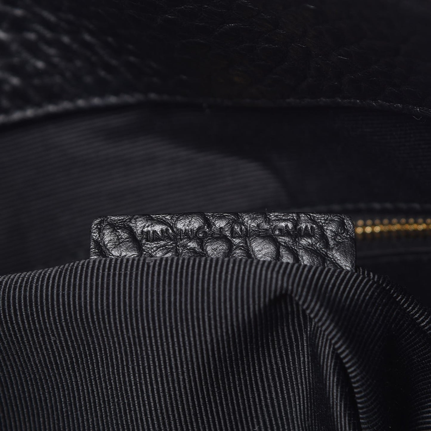 Heritage Grain Check Embossed Medium Dewsbury Tote Black