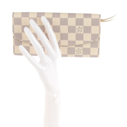 Louis Vuitton Damier Azur Emilie Wallet 2 of 7