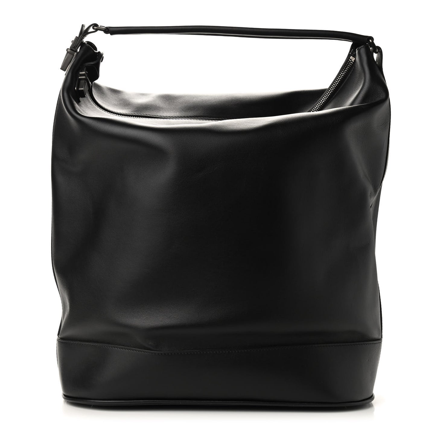 Calfskin Hobo Tote Black