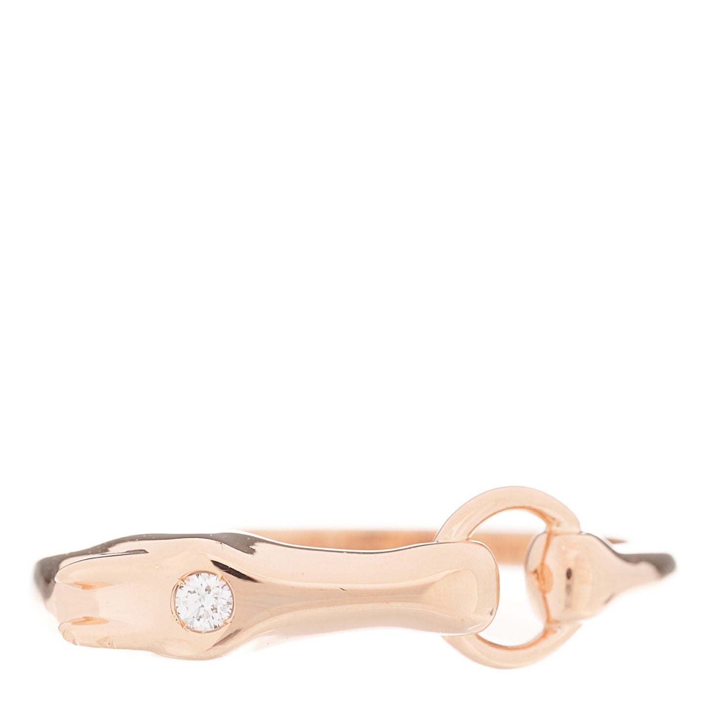 Hermes 18K Rose Gold Diamond TPM Galop 53 6.25 1 of 9