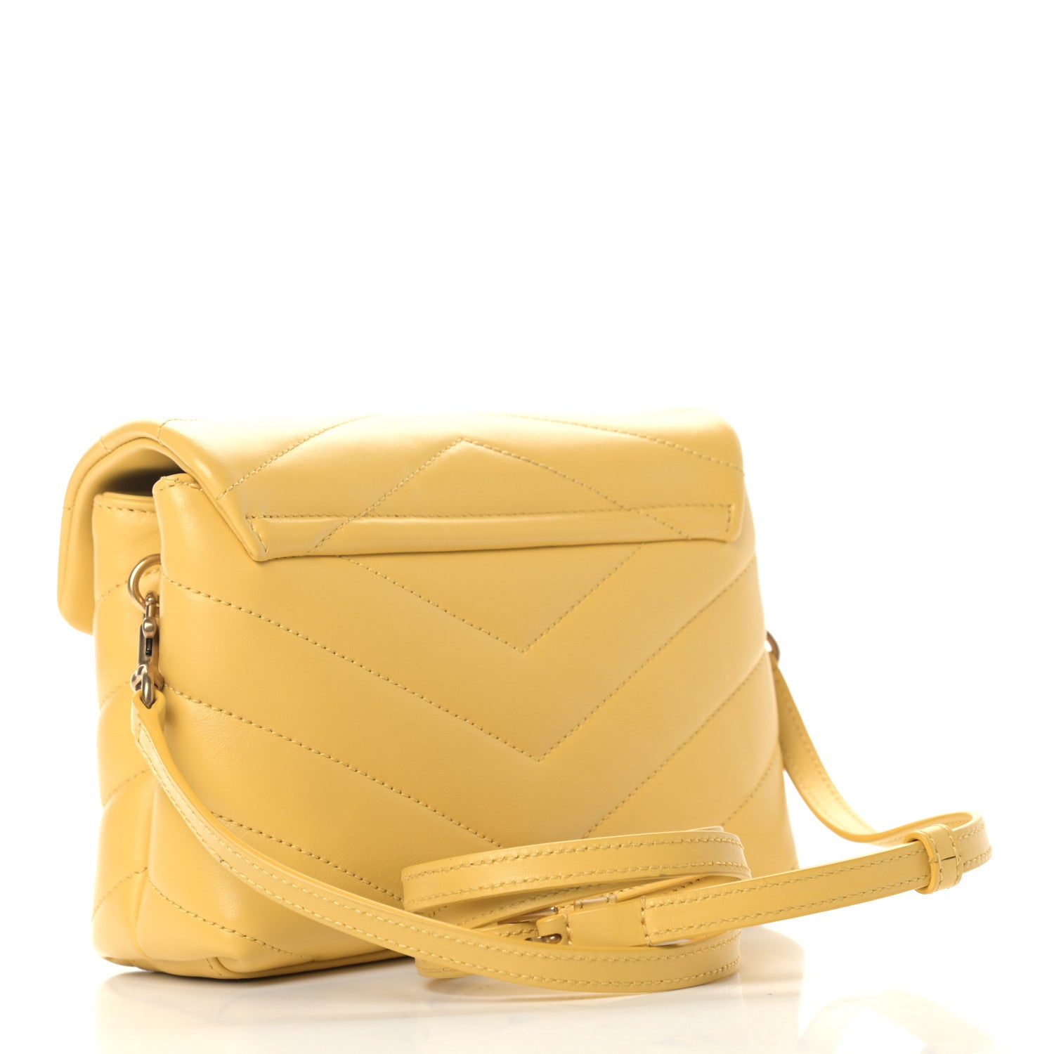 Saint Laurent Calfskin Y Quilted Monogram Toy Loulou Crossbody Bag Sunflower 2 of 8