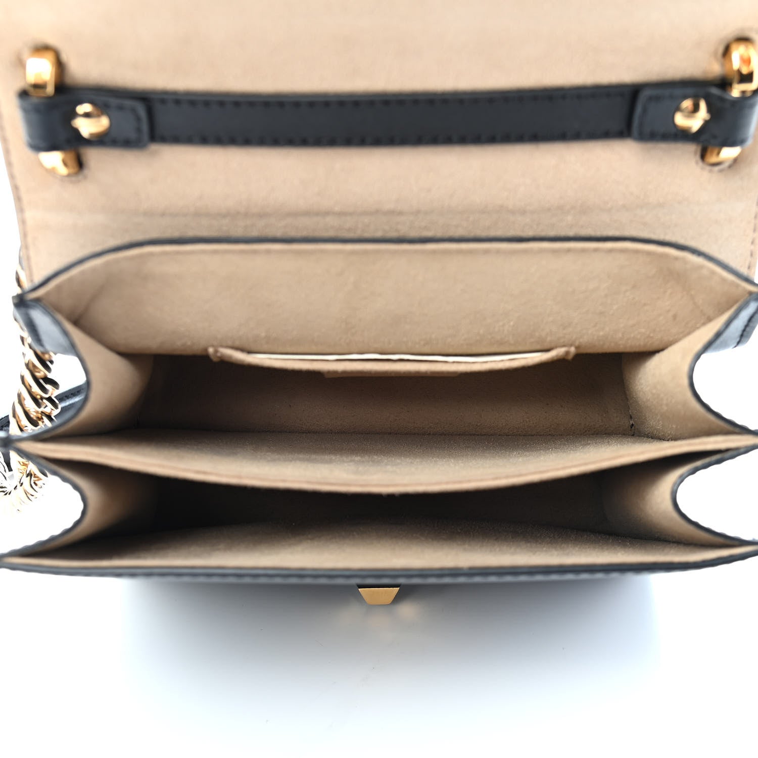 Fendi Vitello Liberty Bi-Color FF 1974 Embossed Small Kan I Shoulder Bag Black Maya 5 of 10