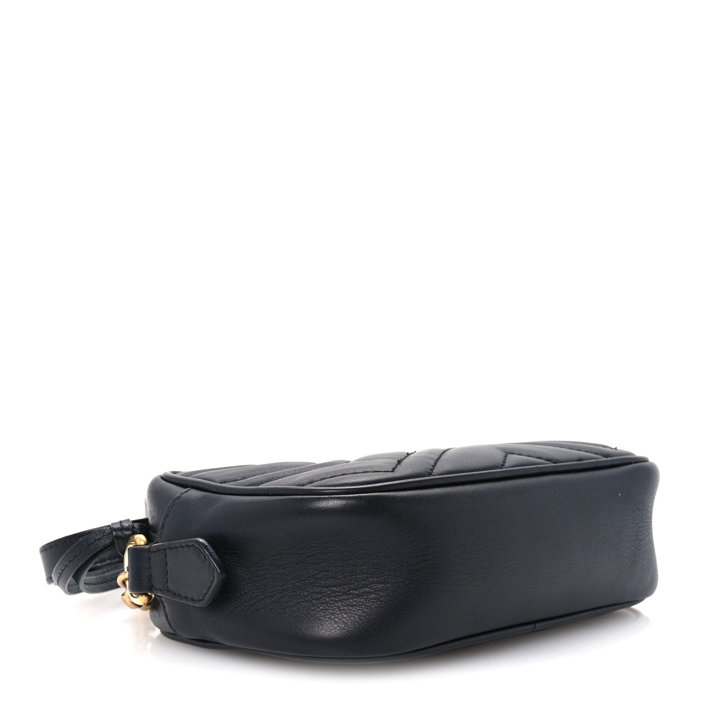 Calfskin Matelasse Mini GG Marmont Chain Shoulder Bag Black
