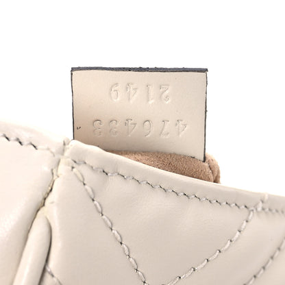 Gucci Calfskin Matelasse Super Mini GG Marmont Shoulder Bag White 7 of 11