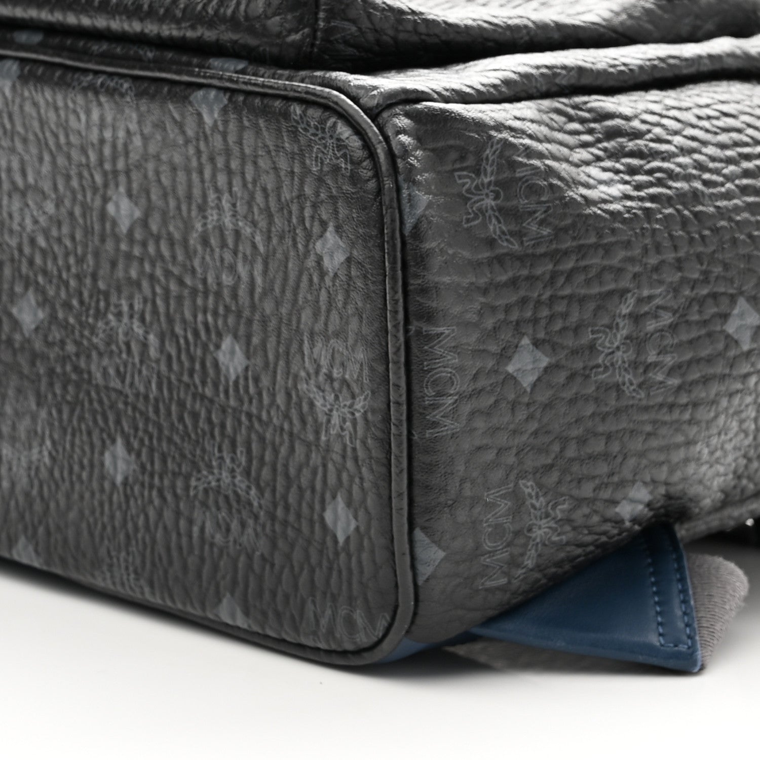 MCM Visetos Chevron Stripe Small Stark Backpack Black 9 of 9