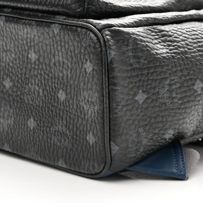 MCM Visetos Chevron Stripe Small Stark Backpack Black 9 of 9