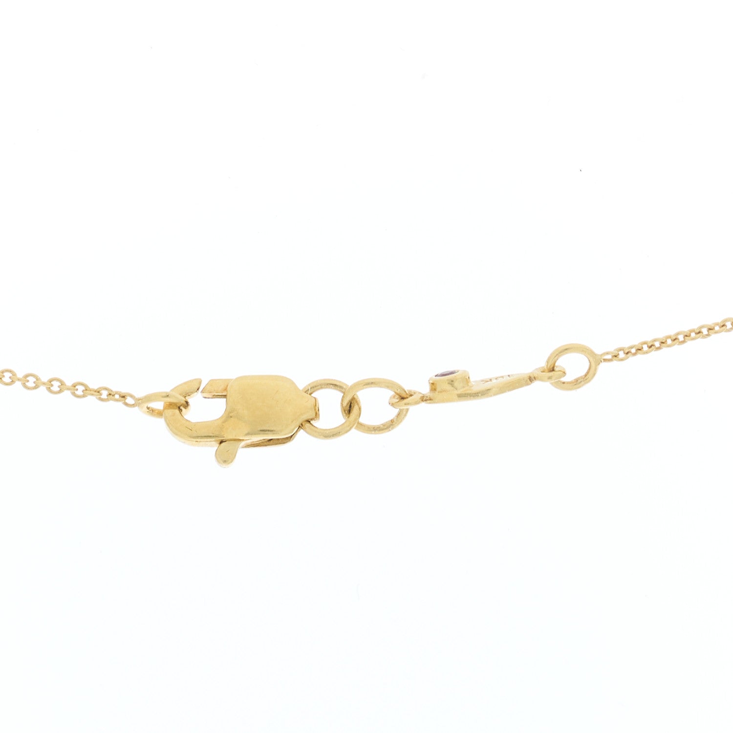 Roberto Coin 18K Yellow Gold Diamond Tiny Treasures Initial H Pendant Necklace 4 of 7