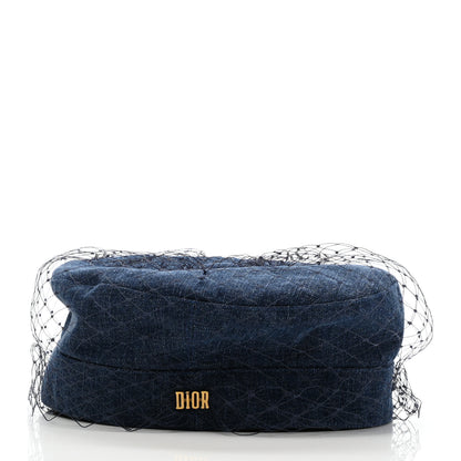 Christian Dior Denim Arty Veil Cap 58 Blue 6 of 10