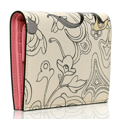 Prada X JAMES JEAN Glace Calfskin Rabbit Print Bi-Fold Wallet Opaline 2 of 7