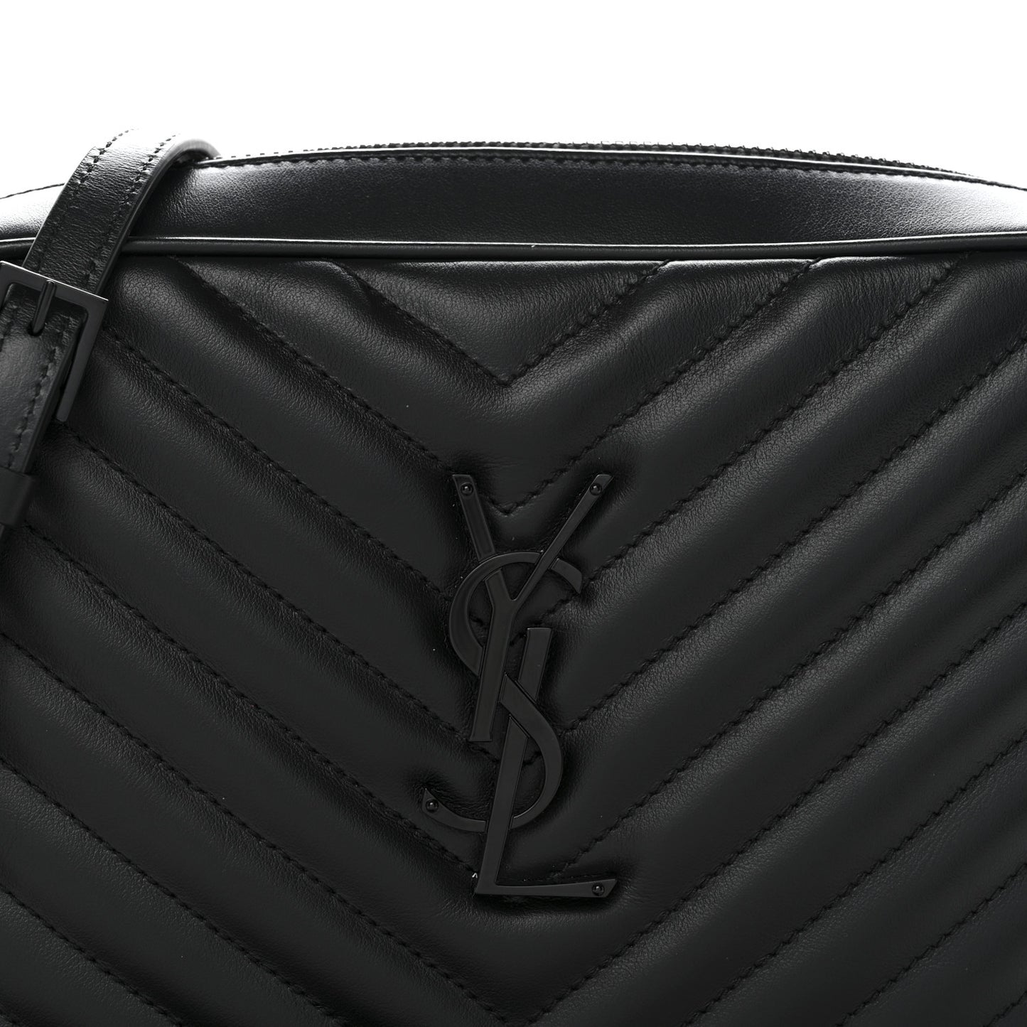 Calfskin Matelasse Monogram Monochrome Lou Camera Bag Black